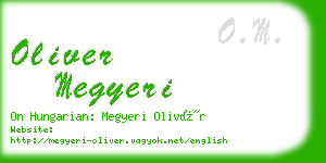 oliver megyeri business card
